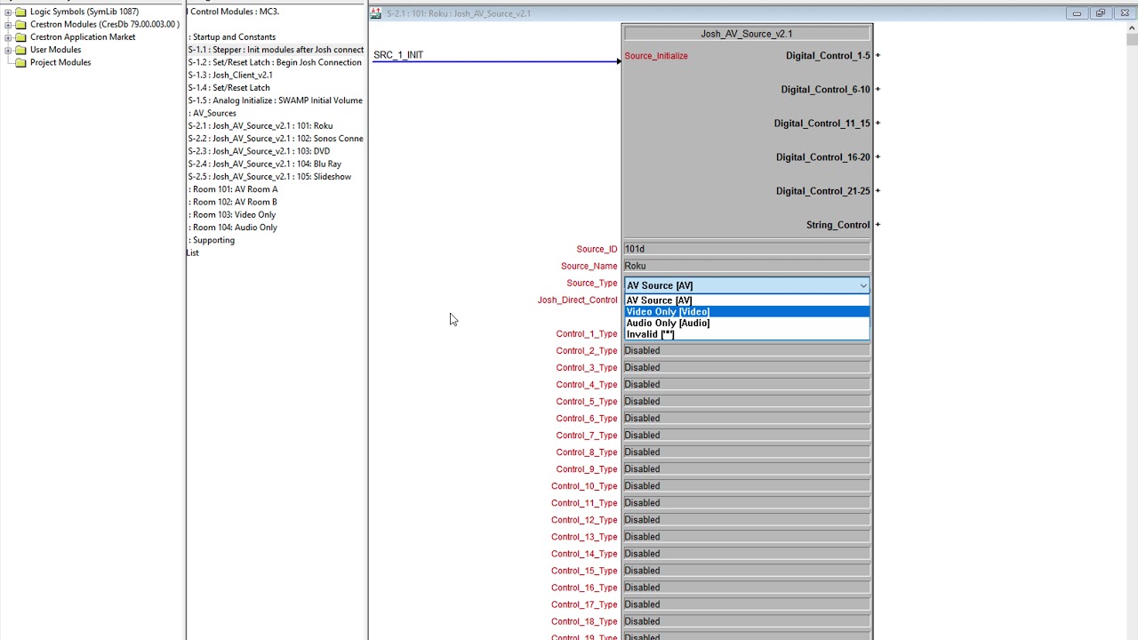 Configuring a Josh.ai Crestron AV Source Module - YouTube