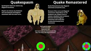 Quakespasm vs. Quake Remastered Thumbstick Controls