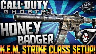 COD: Ghosts - "Honey Badger" BEST CLASS SETUP - KEM Strike Class Setup! (Ghosts In-Depth Class) Wealth