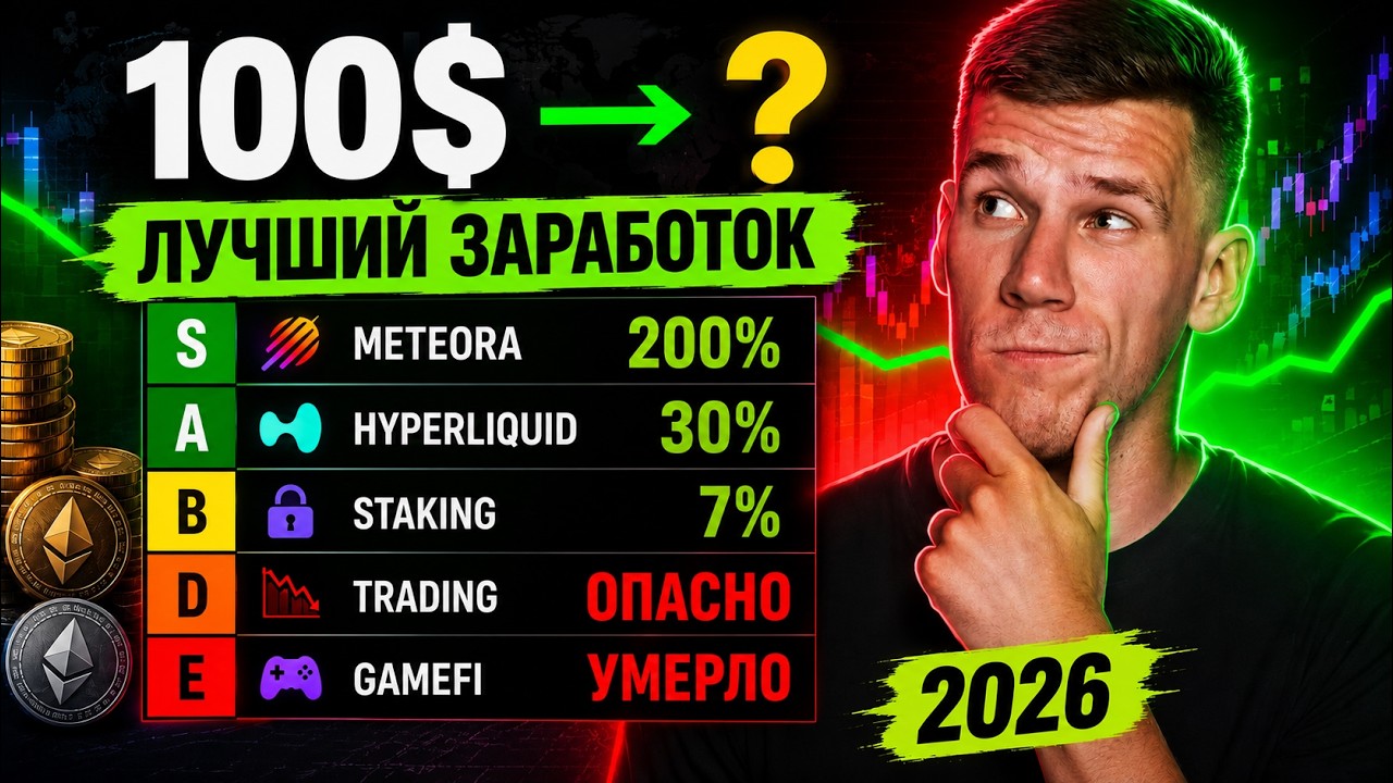 Миниатюра ЛУЧШИЕ СПОСОБЫ ЗАРАБОТКА НА КРИПТЕ В 2026