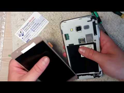 Замена экрана телефона Samsung Galaxy j7 2016 J700 gold часть 1