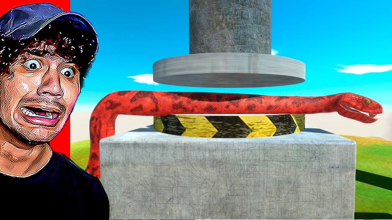 Reagindo a RÉPTEIS ou DINOSSAUROS – Quem Escapa da PRENSA HIDRÁULICA? Animal Revolt Battle Simulator