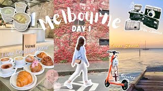 Melbourne Vlog 🍁 Day 1 | Lune Croissanterie 🥐, Fitzroy, Beach Walk 🏖, Melbourne Food