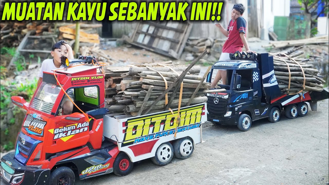 DITDIM MUATAN KAYU PAKAI 2 TRUK, PALING KUAT YANG MANA YA?