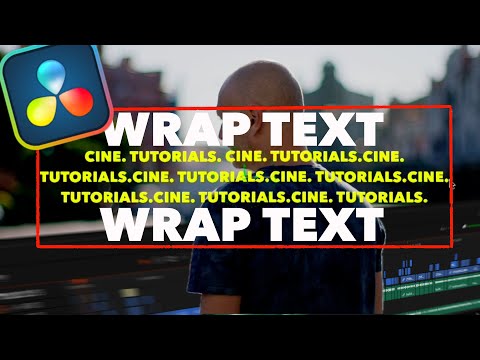 HOW TO WRAP TEXT DaVinci resolve 20 FAST