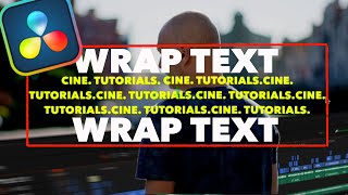 HOW TO WRAP TEXT DaVinci resolve 20 FAST