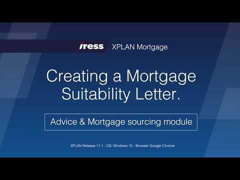 12  Creating a Mortgage Suitability Letter