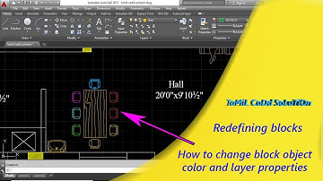 AutoCAD Redefining Blocks Or How To Change Block Object  Color and Block Layer Properties -- Tamil