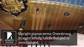 Upright pianos styles Overstrung Straight-strung Under-damped or Over-damped Text summary below