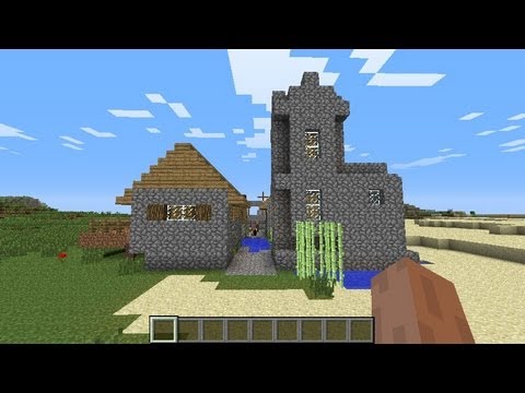 Minecraft NPC village seed 1.6.1 - 1.6.4, deformed village 