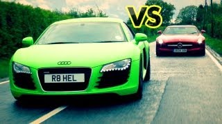 Car Battle: Audi R8 vs Mercedes SLS AMG