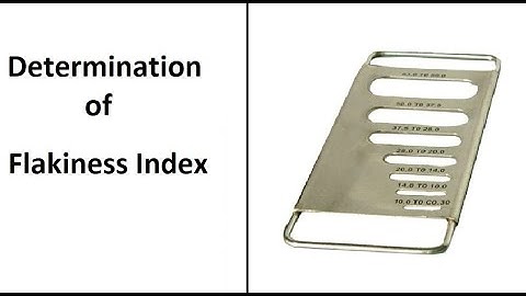 Determination of Flakiness Index