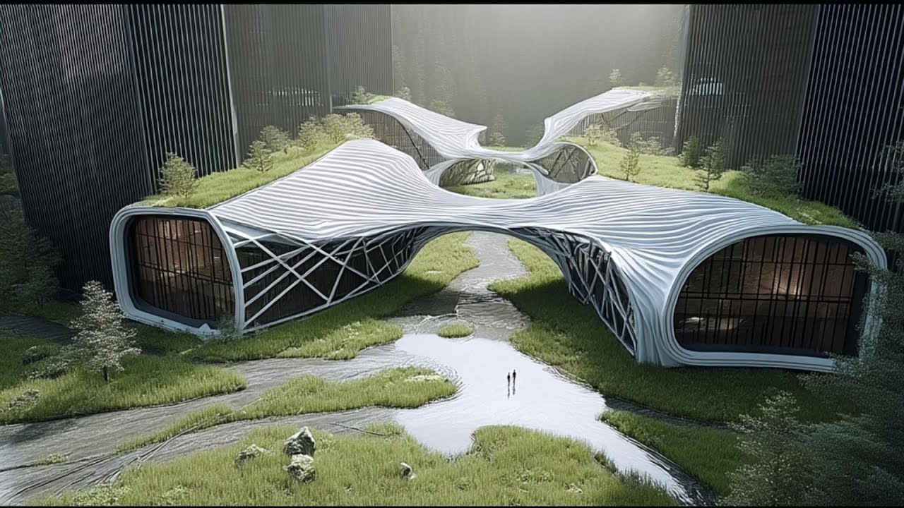 LANDSCAPE TOKYO / Landscape Futuristic office interior drawn by AI