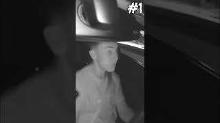 Mysterious Figure Approaches Car at Night: Dash Cam Footage #shorts