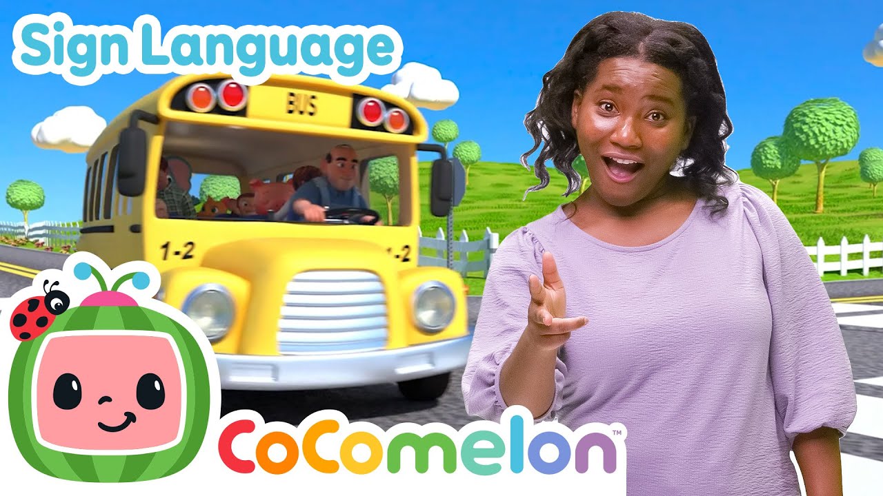 Wheels on the Bus 🚌 | CoComelon with ASL | 🖐️ Sign Language for Babies 🖐️