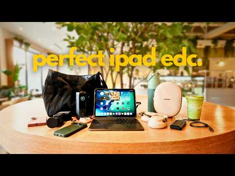 The Perfect iPad EDC for School/Coffee Shops!!! - ft. The VIRAL Uniqlo Shoulder Bag