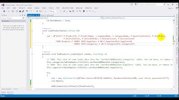 Advanced C# Tutorial 24 2 Project6 How to Load Product information into ListView Control in C#