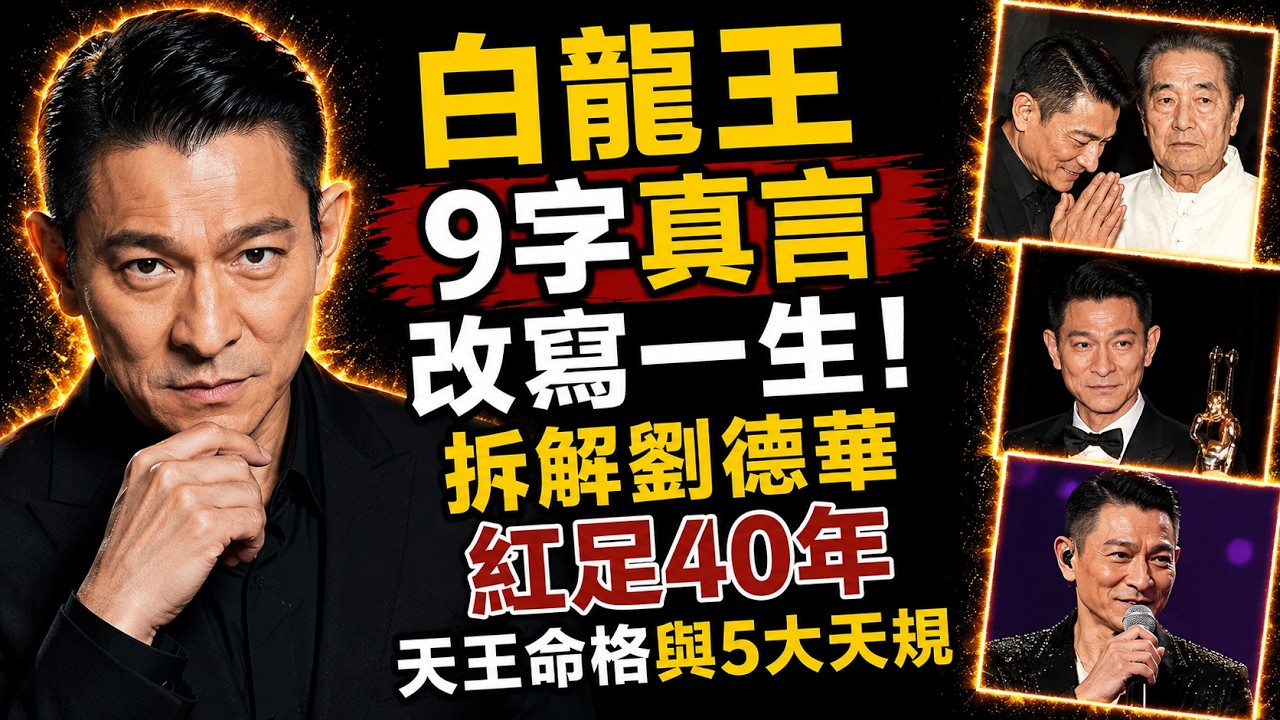 白龍王9字真言改寫一生!拆解劉德華紅足40年的「天王命格」與5大天規 🤯 #劉德華#葉德嫻#白龍王#因果報應#易經#命理#天道規律#娛樂圈秘聞#桃姐#金馬獎#梅艷芳#張國榮#四大天王#吸引力法則#風水 縮圖