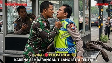 VIRAL🔴 POLISI INI APES  KARENA SEMBARANGAN TILANG ISTRI TENTARA