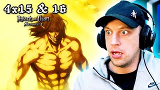 THE GREATEST SHOW OF ALL TIME? Anime Newbie Reacts to Attack On Titan S4 E15 & 16
