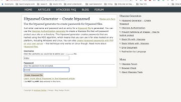 How to password protect a directory using  htpasswd and  htaccess