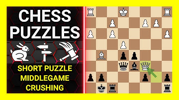 Chess Puzzles to Practice. Themes: Short puzzle, Middlegame, Crushing. Learn Chess