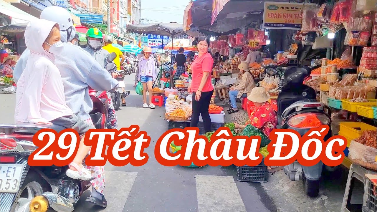 Chợ cuối năm Châu Đốc đông nghẹt | Không khí mùa sum vầy miền Tây | Street Life Vietnam