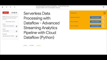 ServerlessDataProcessingwithDataflow-AdvancedStreaming AnalyticsPipeline with CloudDataflow (Python)