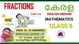 FRACTIONS CLASS 6 MATHS CHAPTER 3 SCERT KERALA SYLLABUS ENGLISH MEDIUM UNIT 3 PART 2/8