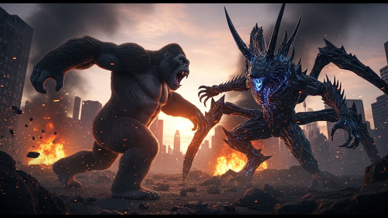 King Kong fights the giant ChaosFinal monster | An epic battle to save the city