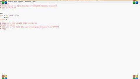 How to find the sum of integers between 0 and 100  For loop part 4-Python