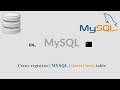 04. Crear registros | MYSQL | (insert into) table