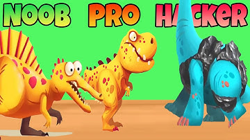 Dino Bash Island Defense 🦖🏝 – Noob vs Pro vs Hacker