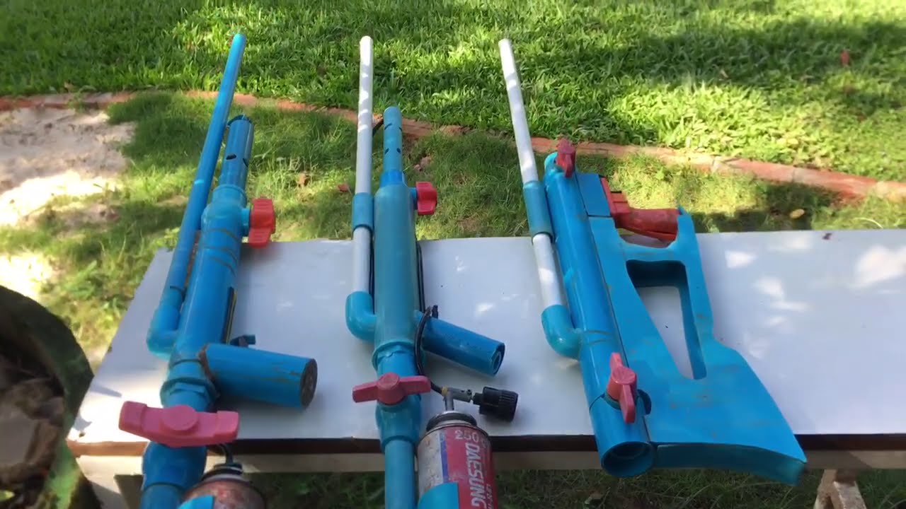 Homemade PVC gun testing homemade gun YouTube