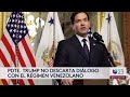 Reacciones sobre las declaraciones de Trump sobre una posible conversación con Maduro