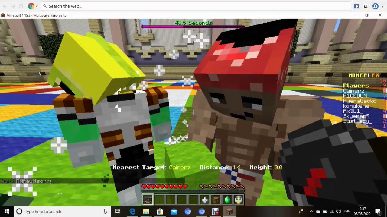 Playing Nano games in minecraft!!! - YouTube