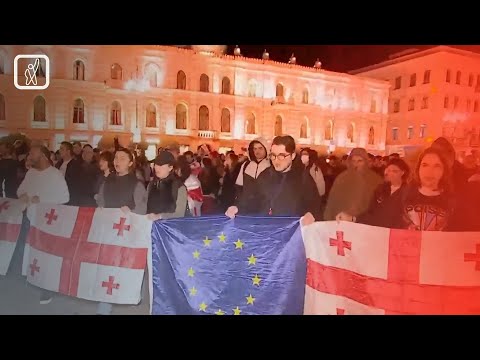პროტესტი რუსული კანონის წინააღმდეგ თბილისსა და რეგიონებში