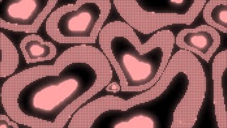 Warped Black and Pastel Pink Y2k Neon LED Lights Heart Background || 1 Hour Looped HD