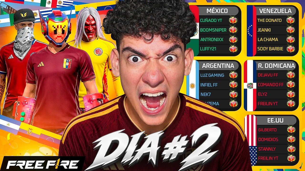 DIA 2 DEL TORNEO DE NACIONES EN FREE FIRE !! - TheDonato