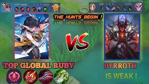 RUBY DESTROY DYRROTH ! TOP GLOBAL RUBY GAMEPLAY | NEW BUILD 2023 | MLBB