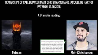Matt Christiansen's #PatreonPurge Call Outtakes