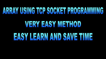 TCP Socket Array Programming | Passed array in Socket Programming | ARRAY TCP Socket Programming