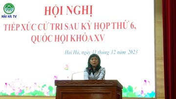 Đại biểu Quốc hội Nguyễn Thị Thu Hà tiếp xúc cử tri huyện Hải Hà