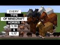 Every type of Minecraft horses 1.16 & 1.17