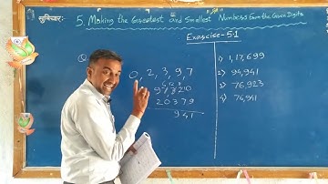 5th Scholarship Exercise - 5.1 Maths Making the Greatest and Smallest Numbers From the given Digits