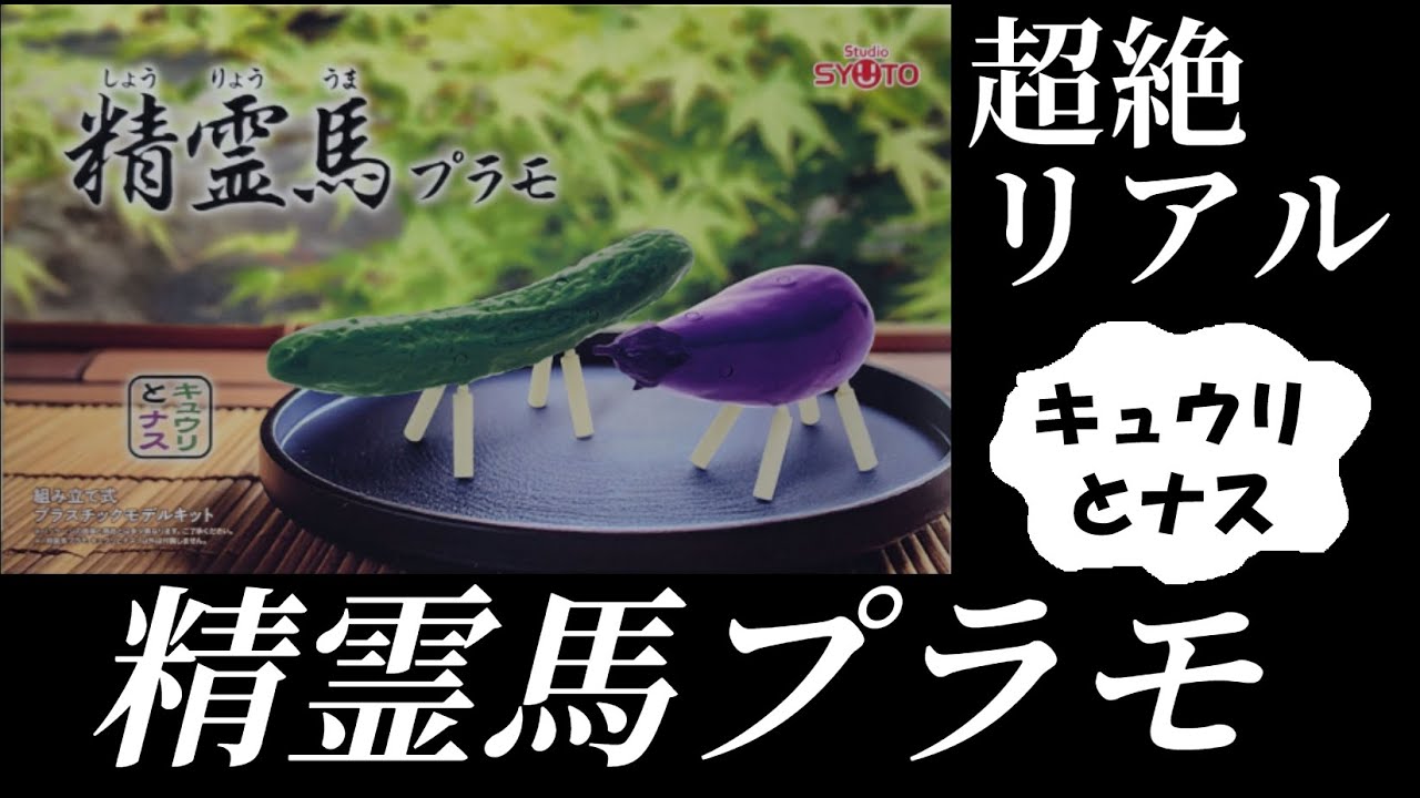 もはや本物】お盆のお供えに！精霊馬プラモ キュウリとナス 製作 - YouTube