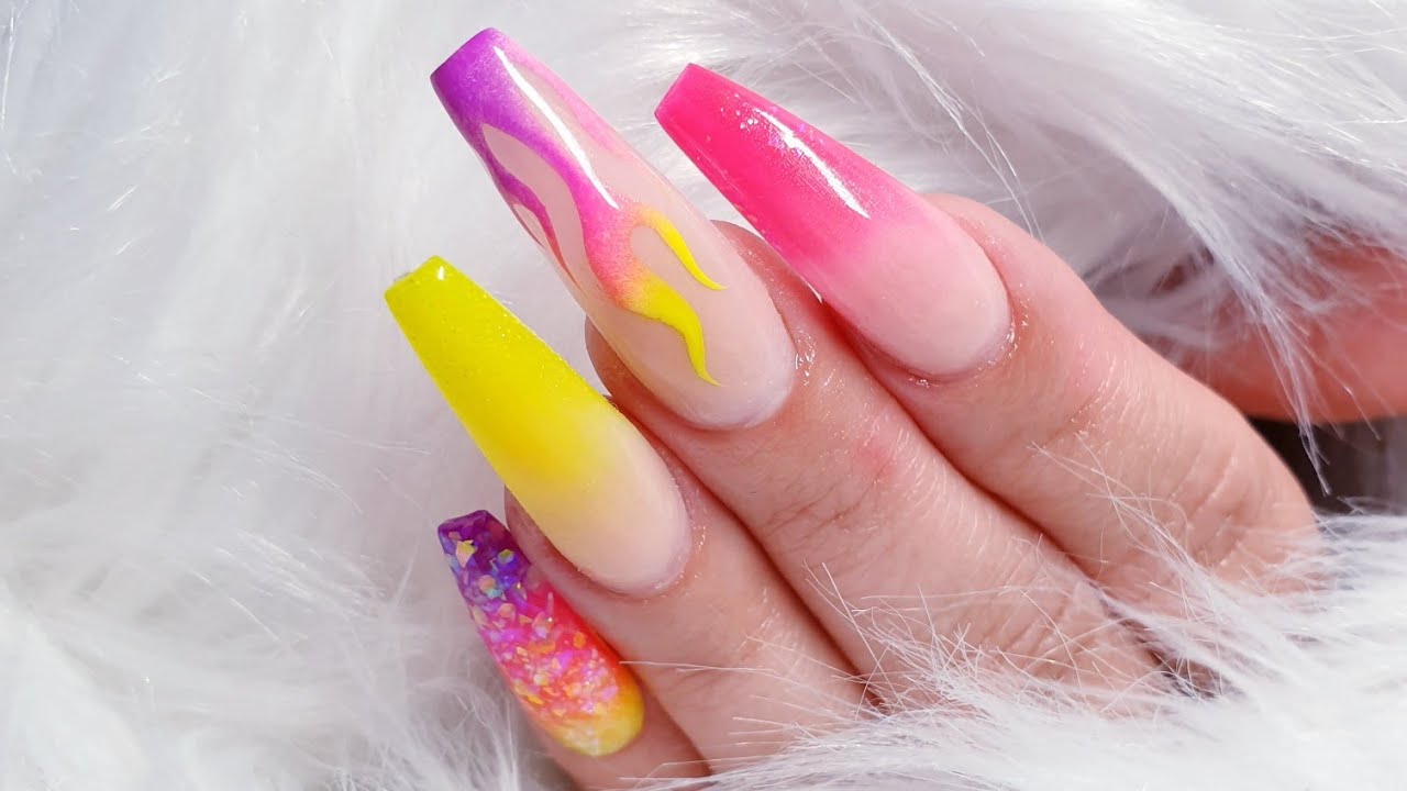 6. Beachy Vibes: Summer Acrylic Nails - wide 3