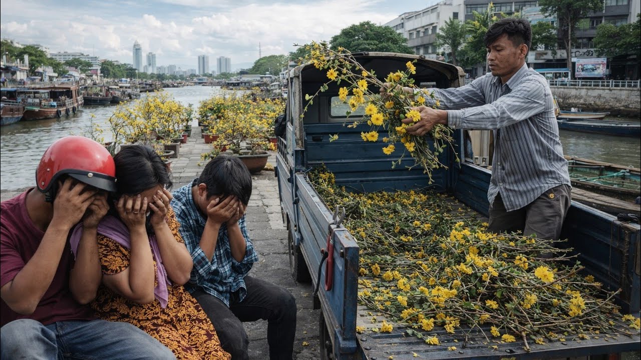 Vui Buồn Ngày 29 Tết Tại Chợ Hoa Xuân bến Bình Đông / Nhà Vườn Ném Bỏ Lên xe Mang Về Không Bán Rẻ