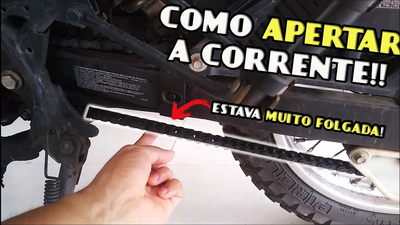 COMO APERTAR A CORRENTE DA BROS 160! #amantesdemoto #bros160 #nxr160brosesdd #corrente