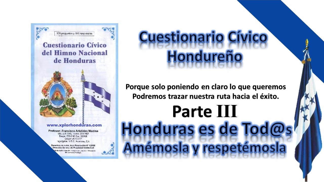 Cuestionario Civico del Himno Nacional de Honduras parte 3 - YouTube